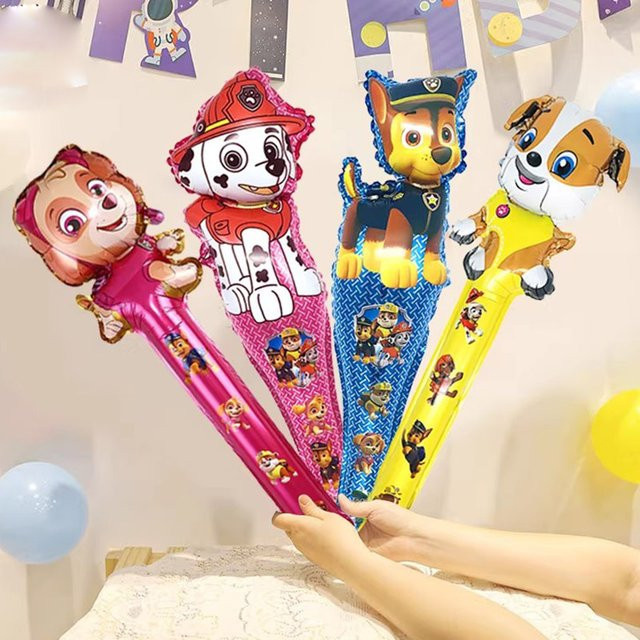 16er Set Paw Patrol Partyballons für Kindergeburtstage und Babypartys, Größe: 65 x 20 cm - Bild 1