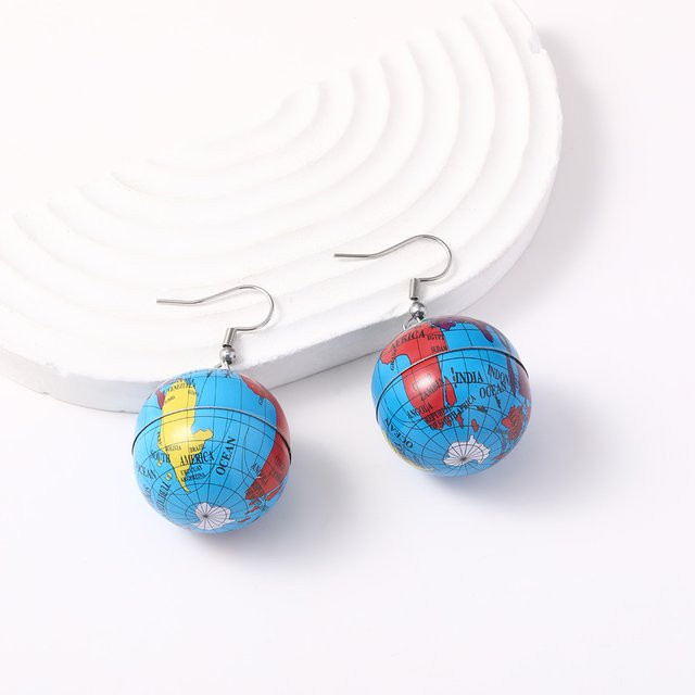 Ohrstecker Erde, Planet, Unisex - Bild 1