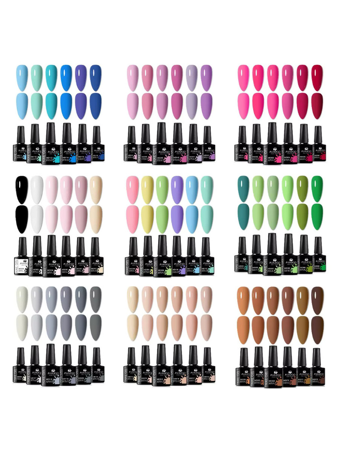 MSRUIOO Nagellack-Set, 6-teilig, Farbgel, UV-LED Soak-Off - Bild 4