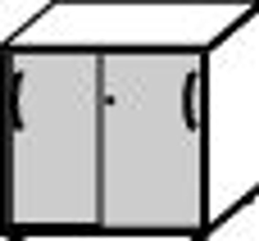 Schäfer Shop Select Schiebetürenschrank Start Off mit 2 Ordnungsfächern, abschließbar, Holz, Farbe: lichtgrau, B/T/H: 80,0 x 42,0 x 78,8 cm - Bild 2