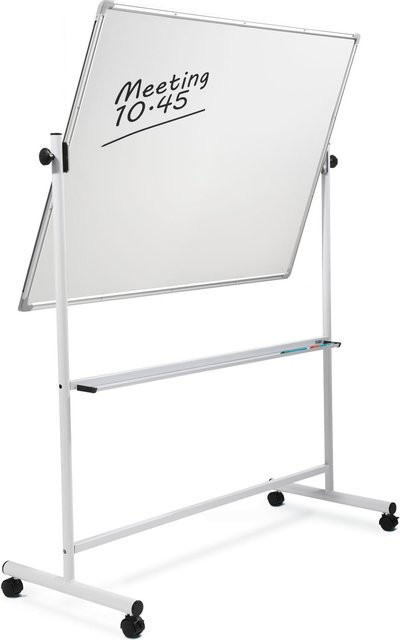 Master of Boards Mobiles Whiteboard emailliert in Weiß drehbar - Bild 1
