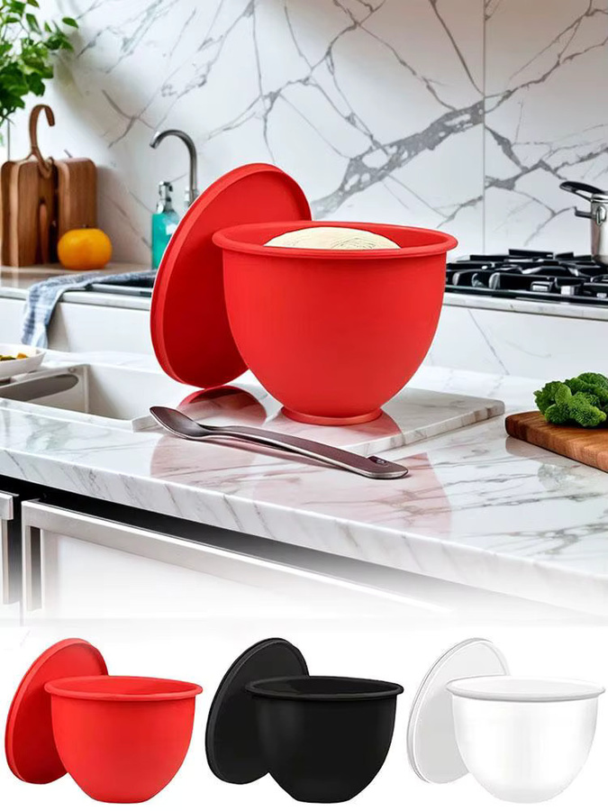 Silikoneinlage für KitchenAid Küchenmaschine, runde Silikon-Schüssel als Zubehör, Schwarz - Bild 6