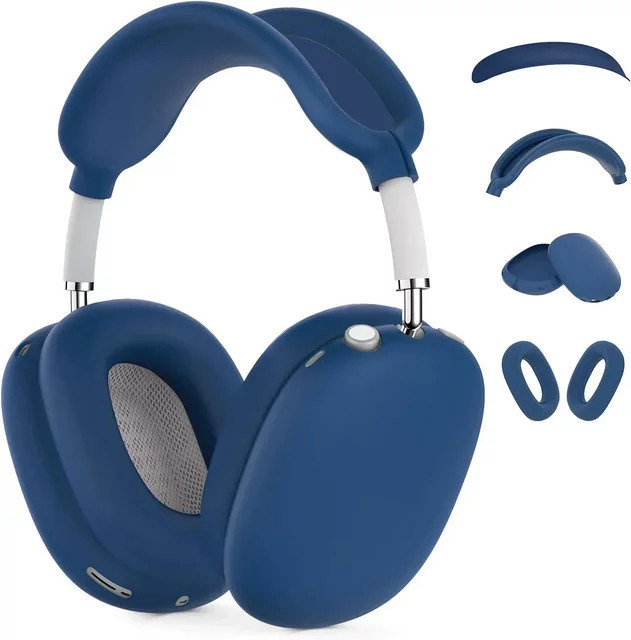 Hautfreundliche Silikon-Schutzhülle für Apple AirPods Max in Blau, stoßfestes und waschbares Zubehör - Bild 1