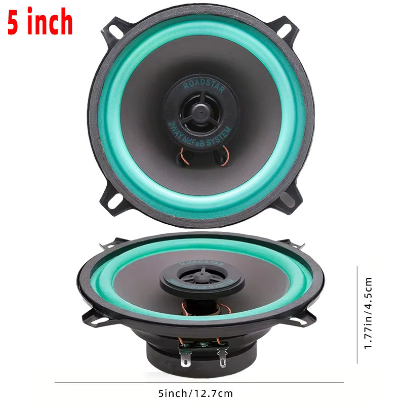 Q-PERTORS 5 Zoll Auto Koaxial Lautsprecher 100W HiFi Full Range Subwoofer Universal Automotive Audio Stereo - Bild 2