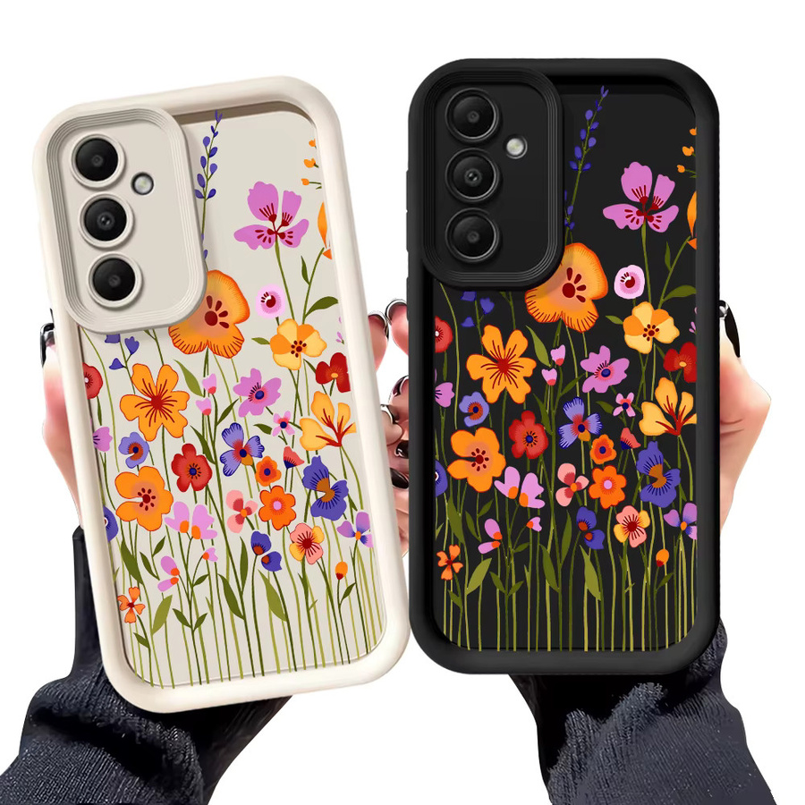Handyhülle mit Blumenmuster für Samsung Galaxy Android Smartphones (A12, A13, A15, A16, A23, A26, A32, A34, A35, A36, A51, A53, A54, A56, A71, A72, A73) - Bild 4