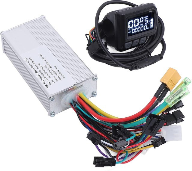 Fishine Elektrischer Controller für E-Bikes mit LCD-Anzeige und Sinus-Technik, 36V 48V 60V, 450W 500W, Schwarz - Bild 1