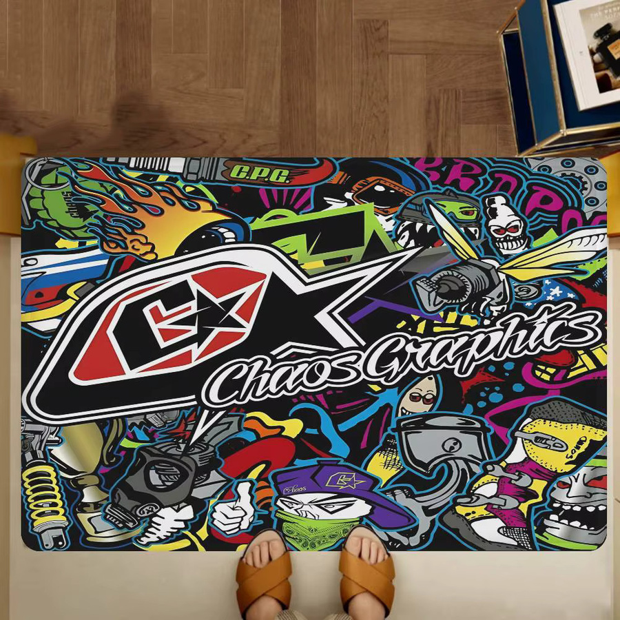 Troy Lee Design Fußmatte im nordischen Stil als Druckteppich für Badezimmer, Toilette oder Schlafzimmer, Multicolor - Bild 2