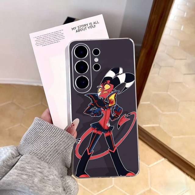 Transparente Handyhülle mit Helluva Boss Blitzo Motiv für Samsung Galaxy S25 S24 S23 S22 S21 S20 Ultra Plus FE Note 10 9 5G - Bild 1