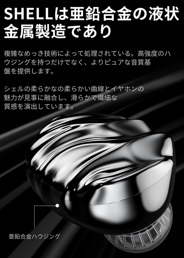 TRN SHELL Planar Hybrid In-Ear-Hörer mit 3DD+ Treibern und abnehmbarem Kabel in Schwarz - Bild 4