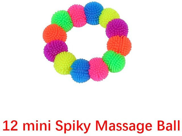 BC Pet Supplies Multicolor Spiky Hedge Ball Armband, 12-teiliges Set, Anti-Stress-Spielzeug - Bild 1