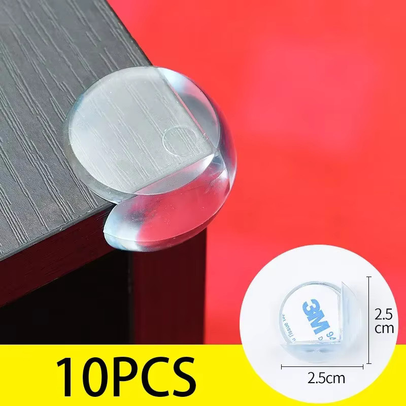 Transparentes Eckenschutz Set aus PVC für Kindersicherheit, selbstklebend, 12er Pack - Bild 3
