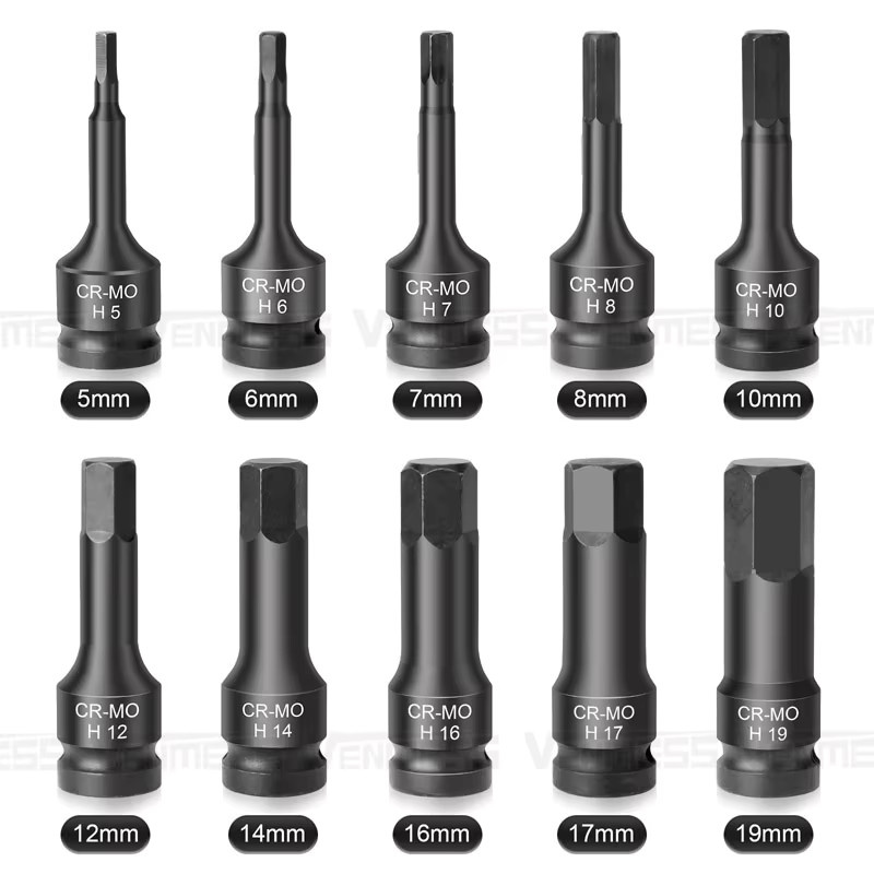 Venmess Master Impact Hex Bit Set Sechskantschrauber aus Cr-Mo-Stahl in Schwarz - Bild 2