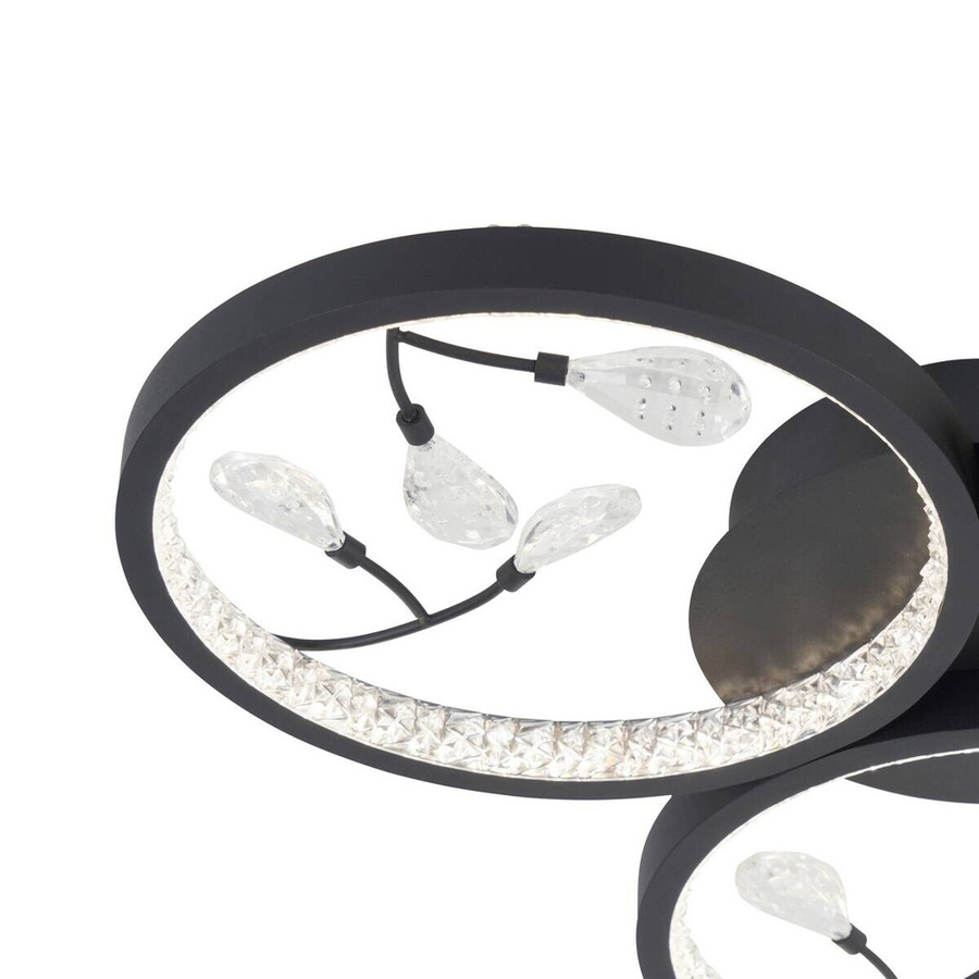 POCOline LED-Deckenleuchte Rayen in Schwarz und Sand aus Metall und Kunststoff, B: 47 cm, H: 5 cm, L: 50 cm - Bild 3