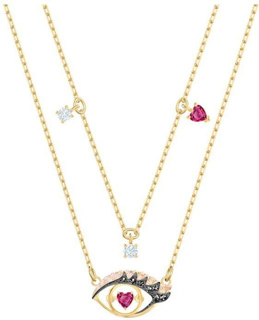 Swarovski Doppellagige Halskette, Kristall, Gold, Damen - Bild 1
