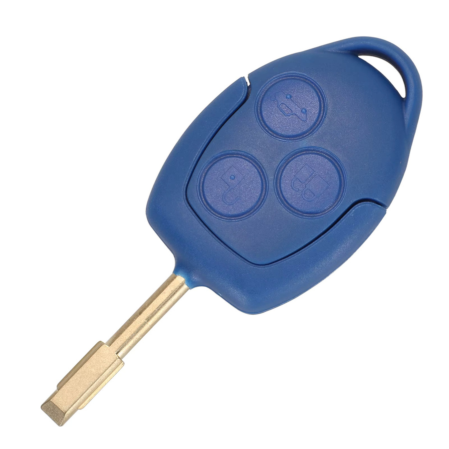 Jingyuqin Autoschlüssel mit 433 MHz und 4D63 Chip für Ford Transit WM VM 2006–2014, Ersatzschlüssel 6C1T15K601AG FO21, Farbe: Blau - Bild 2