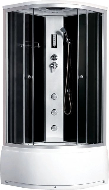 Kerra Hydromassagekabine Paulina Eckdusche mit Duschwanne in Weiß, B/T: 90 x 90 cm - Bild 1