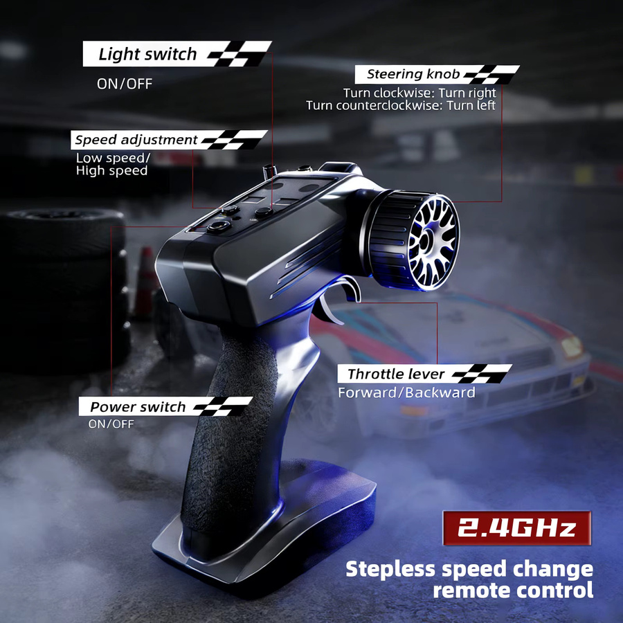 ZNLYRION 204PRO RC Drift-Auto, 1:24, mit LED-Licht, ferngesteuert - Bild 7