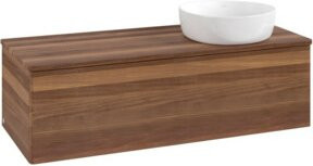V&B Waschtischunterschrank Antao ohne Frontstruktur in Walnut, B/T/H: 120 x 36 x 50 cm - Bild 1