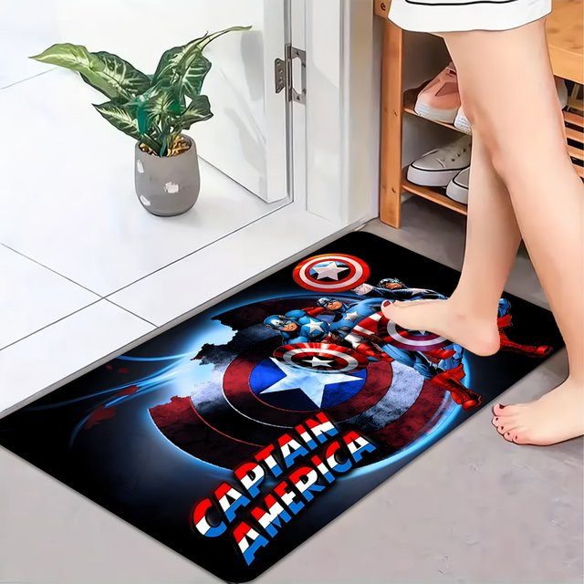 Beast Kingdom Marvel Captain America Heldenliga Teppich in Multicolour, B/T/H: 60 x 40 x 1 cm - Bild 1