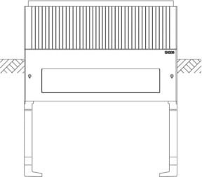 ABN Sockel Gr.1 3-feld in Grau, Höhe: 90 cm, SX006 - Bild 1