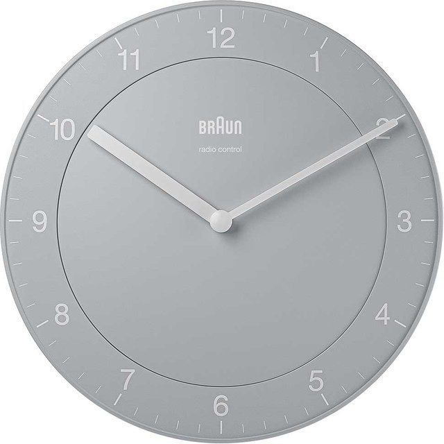 Braun BC06G-DCF Klassik Funkwanduhr, grau, Durchmesser: 20 cm - Bild 1