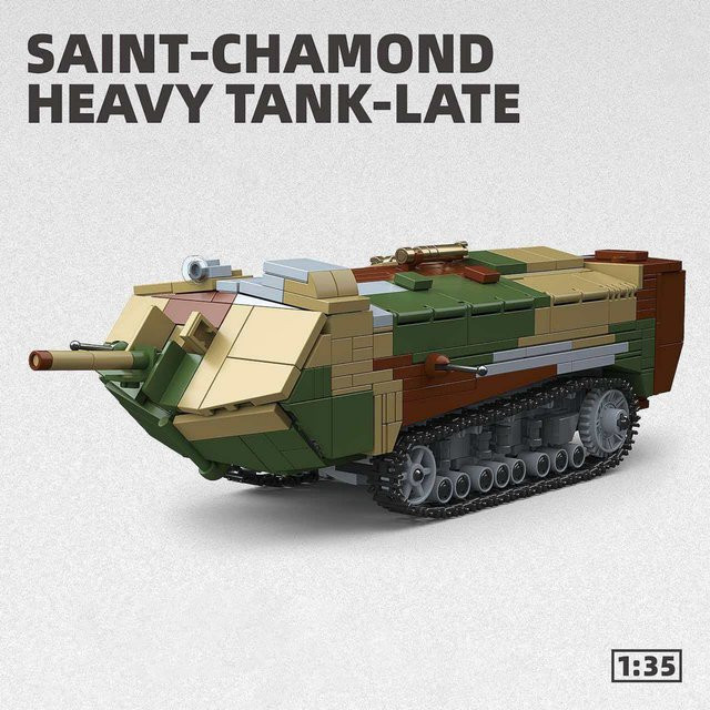 Saint-Chamond Schwerer Panzer, Baukasten, 1017 Teile, ab 14 Jahren - Bild 1