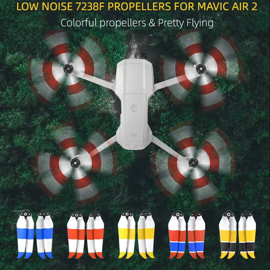 DJI Mavic Air 2 und Air 2S Propeller Set 7238F Geräuscharm in Bunt (4 Stück) - Bild 2