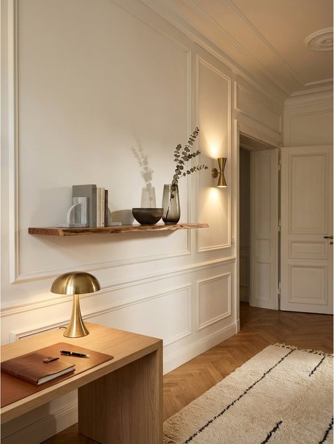 Wandregal aus Massivholz Akazie im Landhausstil von KADIMA DESIGN, Farbe Braun, B: 140 cm, T: 26 cm, H: 7 cm - Bild 1