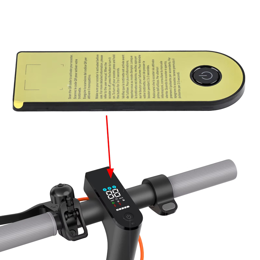 Xiaomi Armaturenbrett-Abdeckung für den Elektroroller 4 Go Display-Bildschirm Schutzgehäuse aus Kunststoff in Schwarz - Bild 3