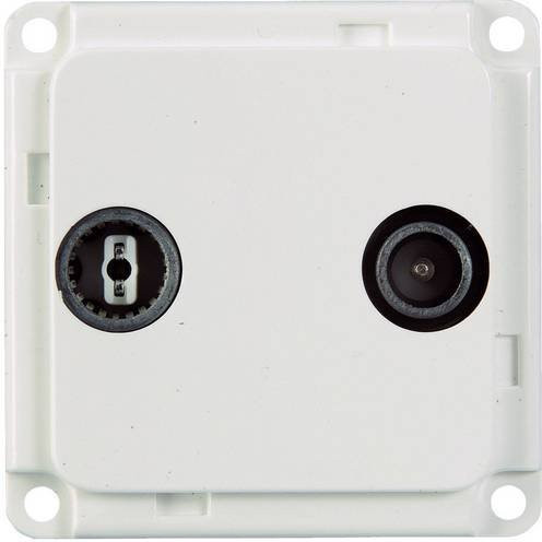 Kündahl-Weitzel Elektro-Sockelleistensystem Geräteeinsatz für Antenne und SAT in Weiß - Bild 1