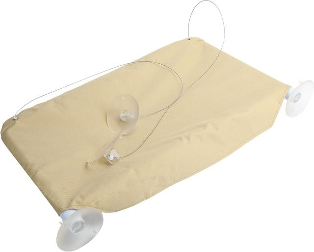 Neoglint Katzen-Hängematte aus Textil mit Saugnäpfen für das Fenster, Beige - Bild 1