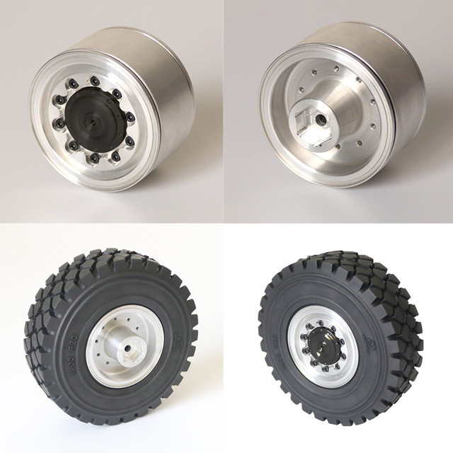 JDMODEL Metall-Simulations-Hinterreifennabe, 2-teiliges Set, 1:14 - Bild 1