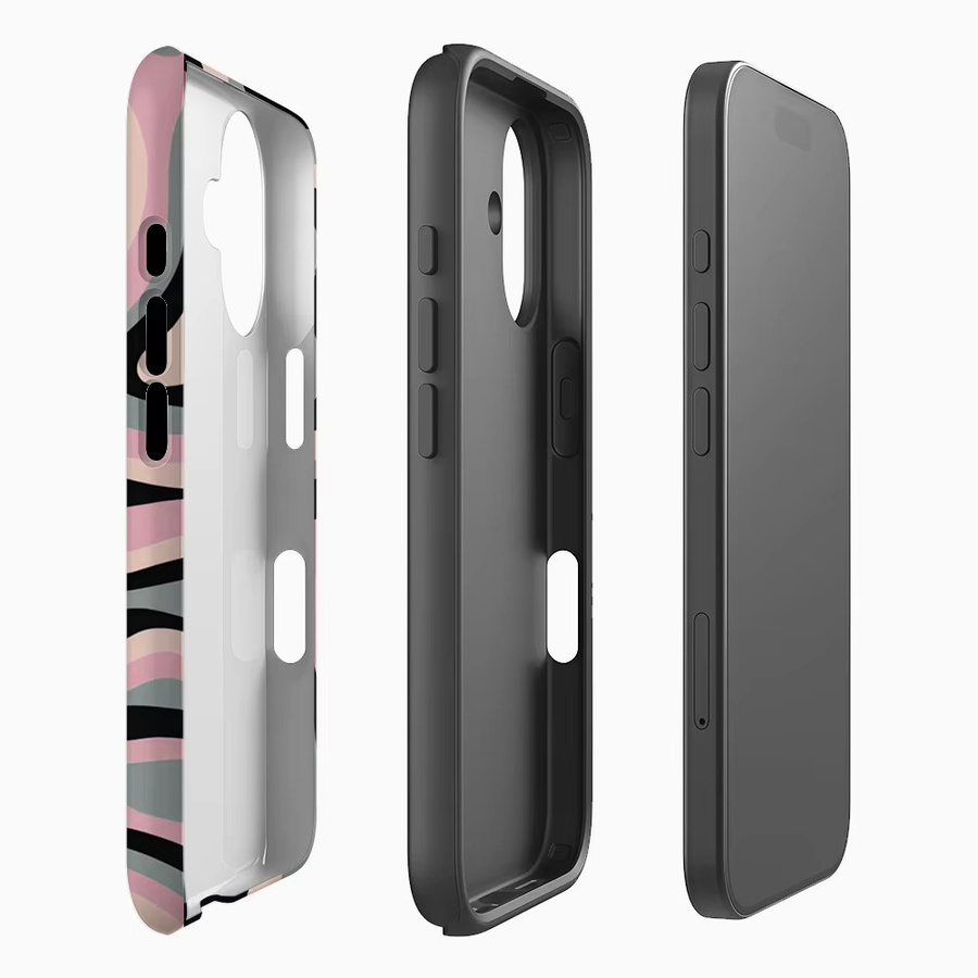 Potdemiel Blush Swirl Handyhülle für iPhone 17 16 15 14 13 Pro Max Plus, magnetische robuste Einzel- und Doppelschicht-Hülle, Multicolour - Bild 2