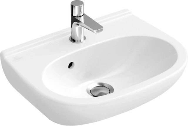Villeroy & Boch Handwaschbecken O.Novo Compact in Weiß Alpin mit Ceramicplus und Überlauf CPlus, Breite: 50 cm - Bild 1