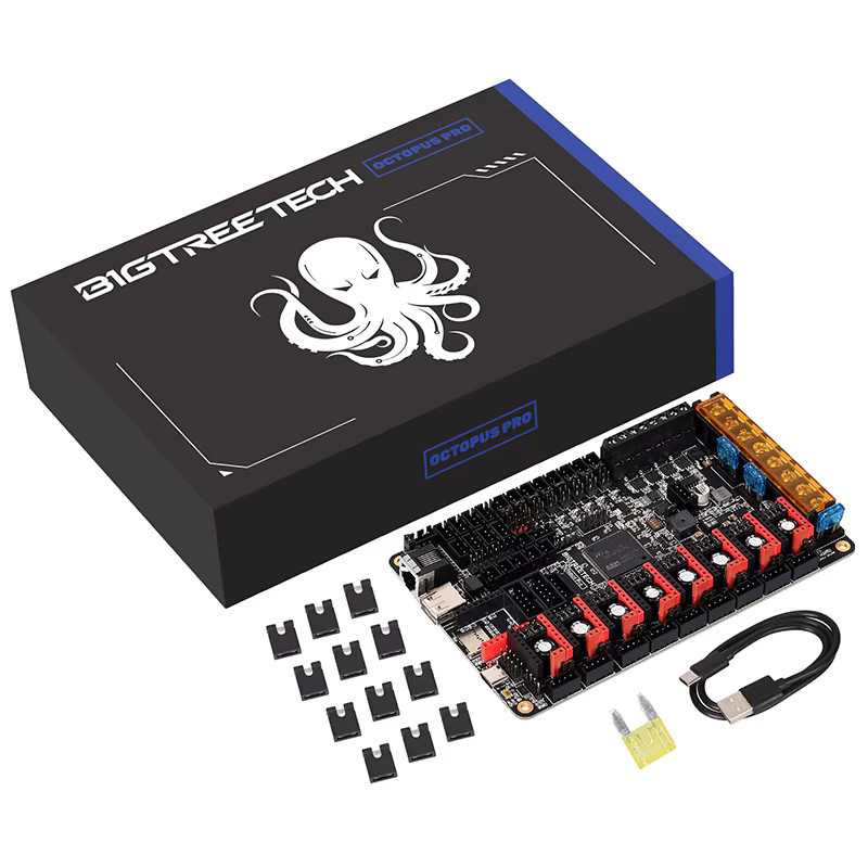 Bigtreetech Octopus Pro V1.0 3D-Drucker Motherboard in Schwarz mit 8-Achsen-Unterstützung und TMC5160 Pro sowie TMC2209 für FDM-Drucker wie Ender 3 und Voron 2.0 - Bild 3