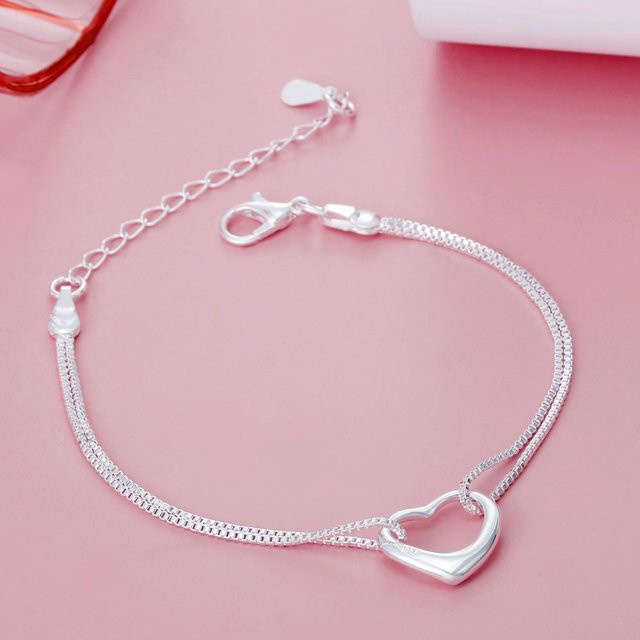 Armband 925 Silber, vergoldet, pink, Mädchen - Bild 1