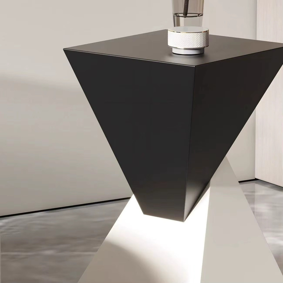 LIUSHADUOLA Beistelltisch im skandinavischen Design aus Metall in Schwarz Matt - Bild 2