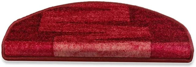 Karat Stufenmatte Via Veneto Stufenteppich Rot Halbrund B: 23,5 cm, T: 65 cm - Bild 1