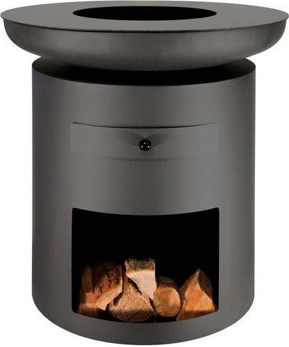 Grillsäule BUSCHBECK Sioux in Schwarz mit Feuerkorb, Höhe: 88 cm - Bild 1