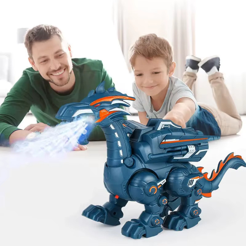 CONUSEA Dinosaurier, Elektrisches Spielzeug, mit Wasser Spray und Licht, Blau - Bild 2