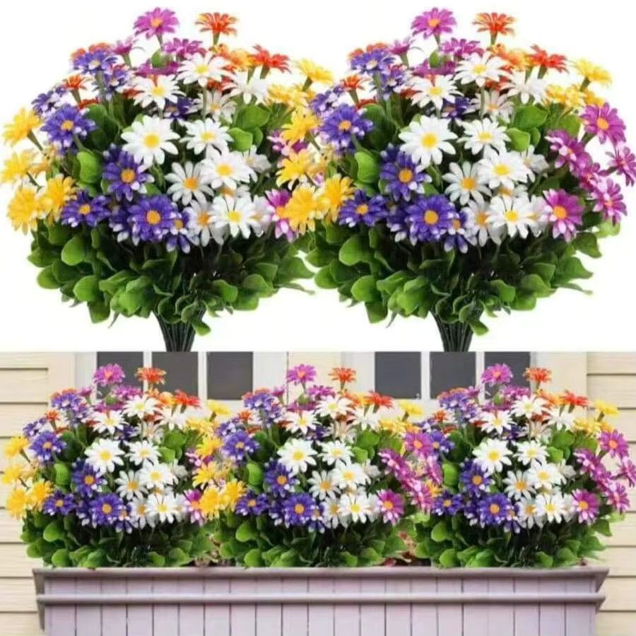 Künstliche Seiden-Gänseblümchen von smr in Beige für Hochzeit und Tischdekoration - Bild 5