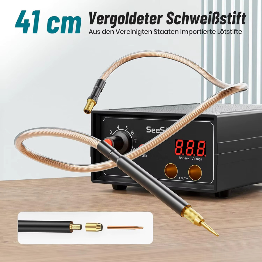 SEESII 8000 W 2-in-1 Punktschweißgerät für Batterien mit Pedal und 9 einstellbaren Gängen inklusive Nickelblech - Bild 5