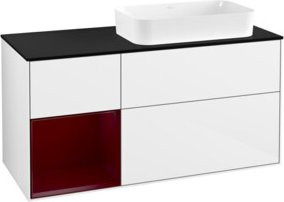 V&B Waschtischunterschrank Finion Wandbeleuchtung in White Lacquer, B/T: 120 x 60 cm - Bild 1