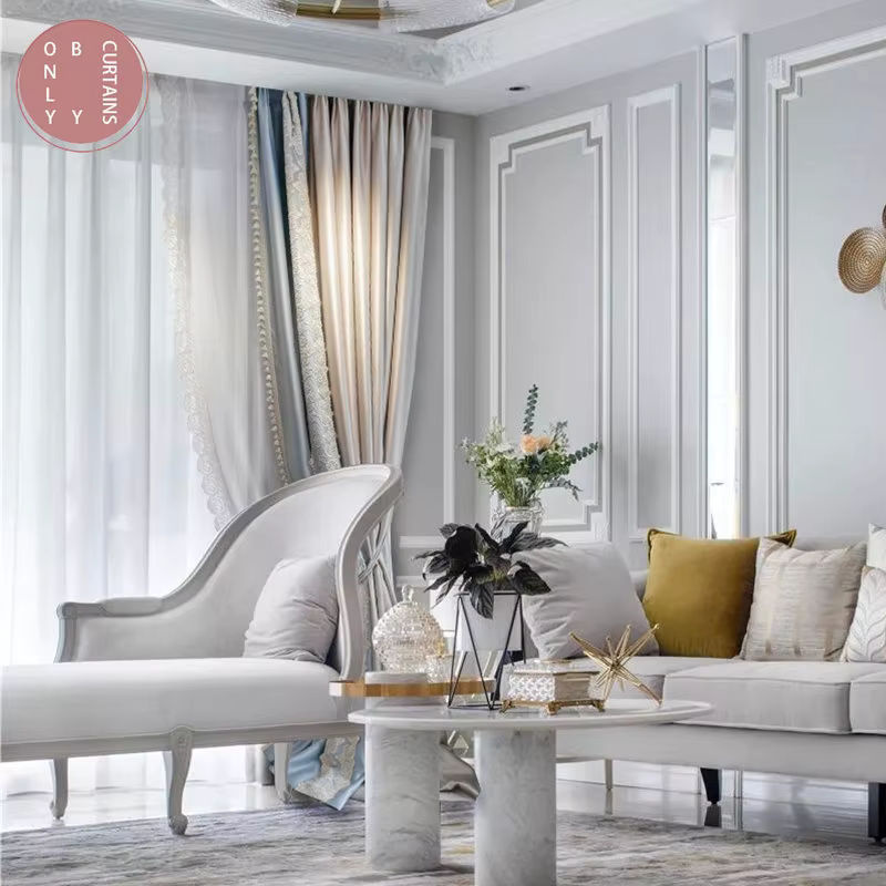 JESSANS Vorhang mit Seidenmuster in Blau für Schlafzimmer und Wohnzimmer - Bild 2