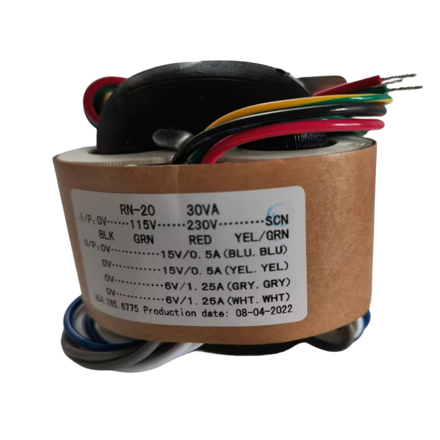R-Core Transformator für Vorverstärker und DAC Verstärker DIY, 30VA 30W, 15V *2 + 6V *2 - Bild 3