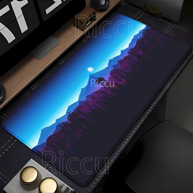 Riccu Mousepad Firewatch Forest Sunrise in Multicolour, B/T: 900 x 400 mm - Bild 1