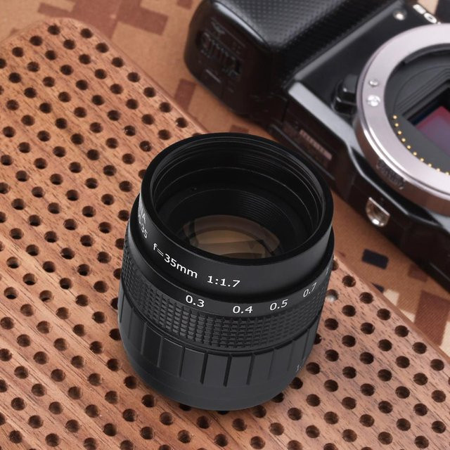 Shoemst CCTV Kameraobjektiv 35mm f/1.7 in Schwarz - Bild 1