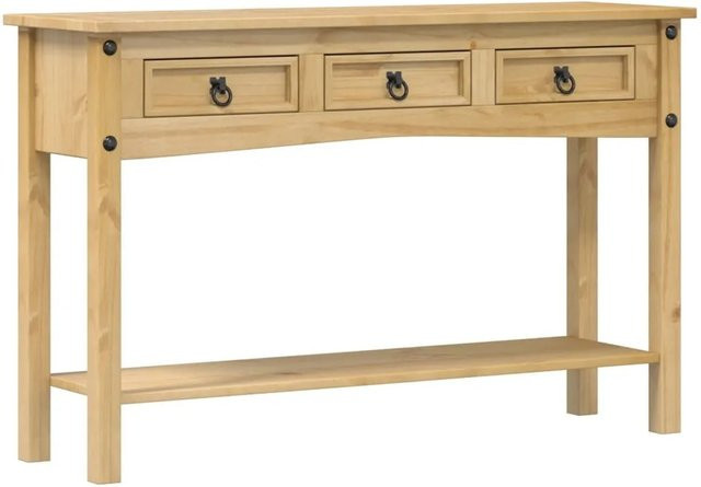 vidaXL Konsolentisch Corona aus Massivholz Kiefer in Braun, B/T/H: 114 x 34,5 x 73 cm - Bild 1