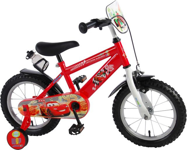 TPFSports Disney Cars Kinderfahrrad, 14 Zoll, Rot, Rücktritt + Handbremse - Bild 1