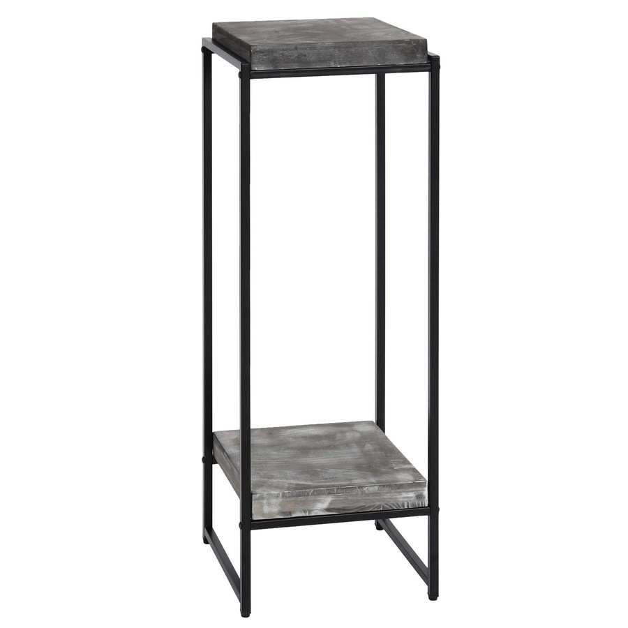 Blumentisch MCW-K71 Beistelltisch und Pflanzregal aus MDF und Metall in Dunkelgrau, Höhe: 101 cm - Bild 2